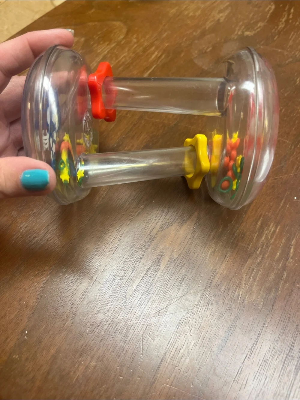 Vintage 1980 Johnson & Johnson Clown baby toy rattle